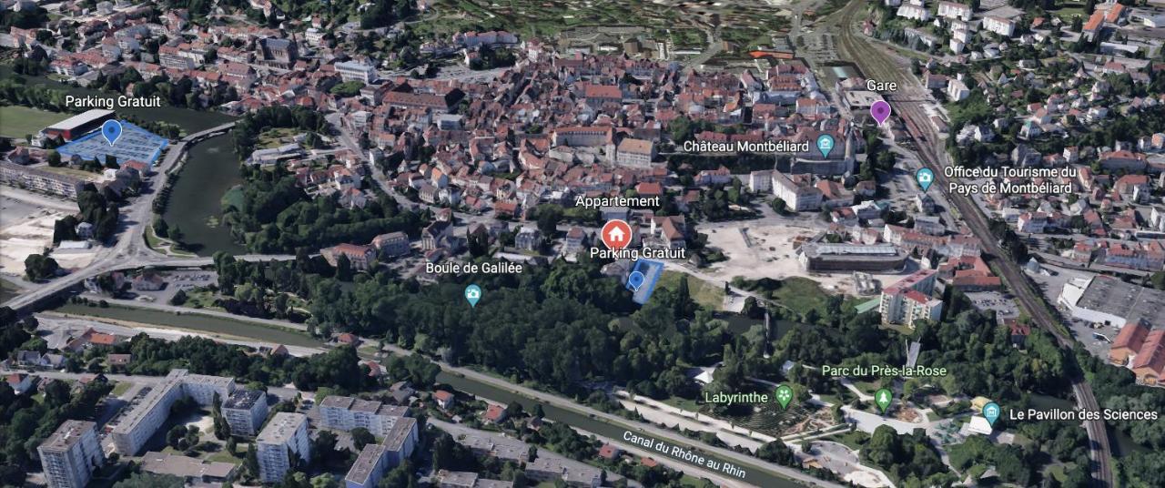Appartement Avec Terrasse Et Parking Gratuit Accole Montbéliard المظهر الخارجي الصورة